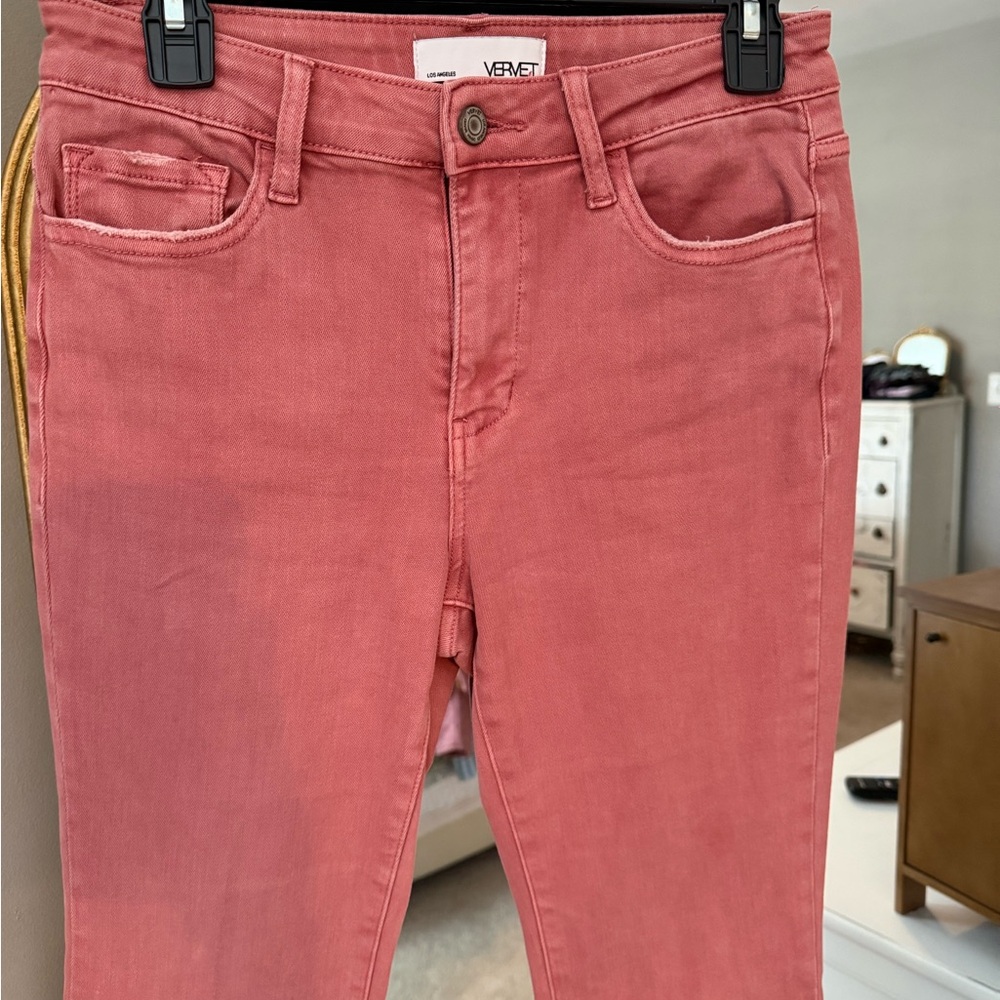 Women's Flare & Wide Leg Jeans in Pink - Picture 2 of 4